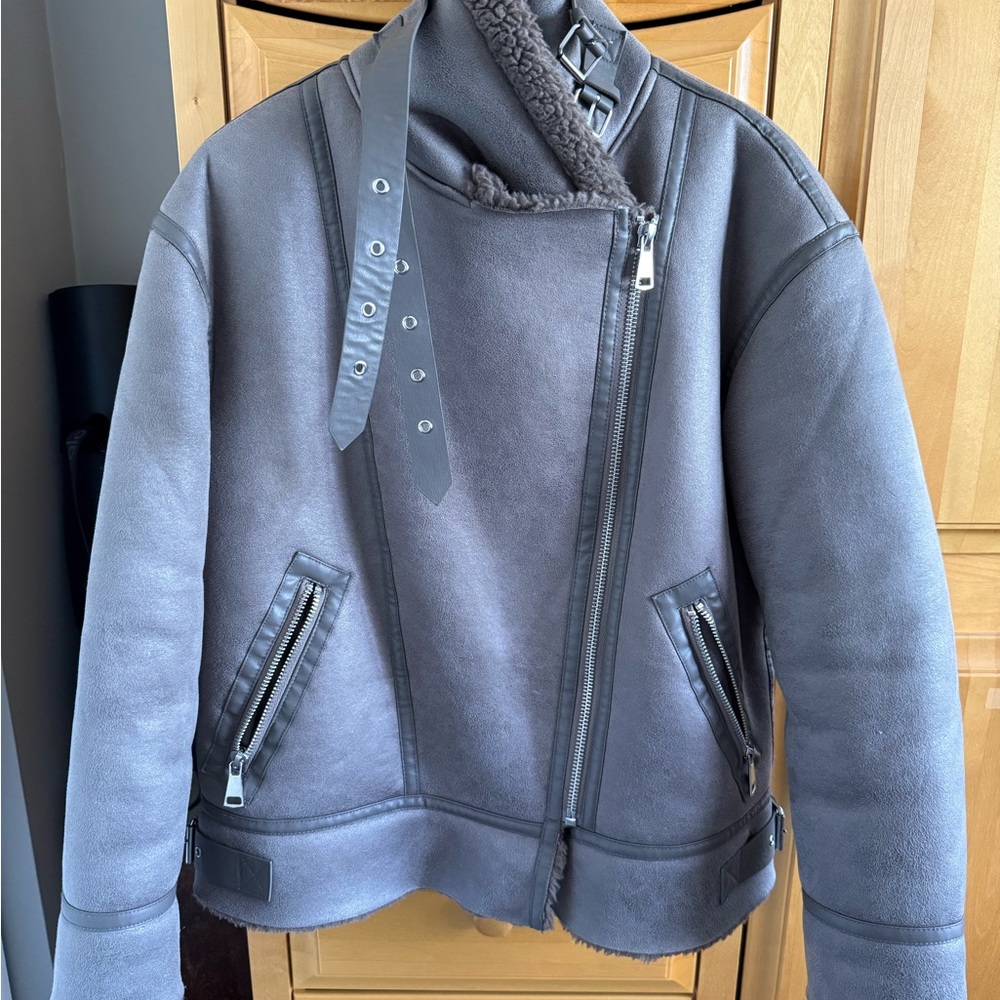 Zara Brown Shearling Jacket